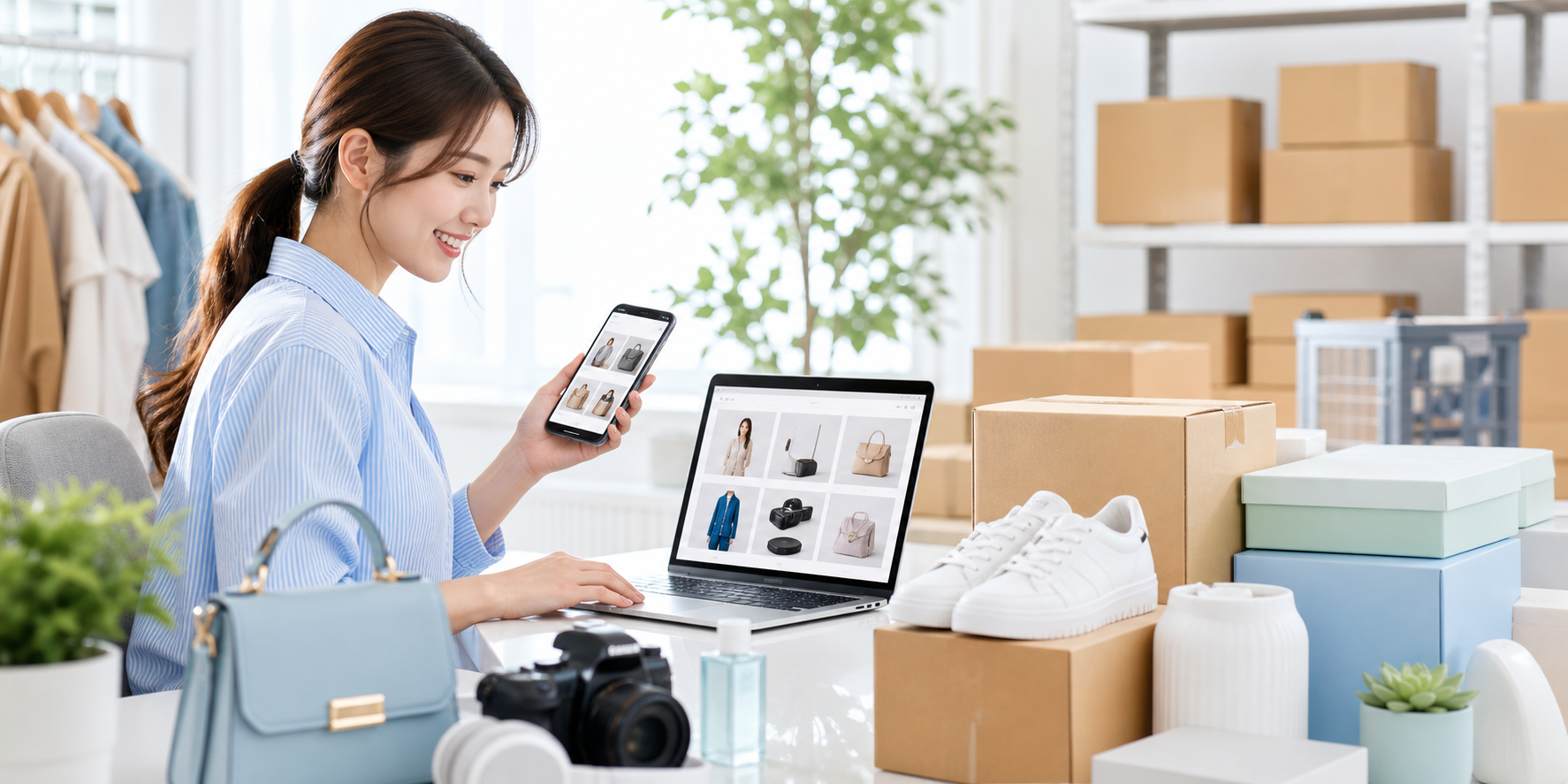 タオバオ購入代行で商品購入と日本発送をサポートするイメージ