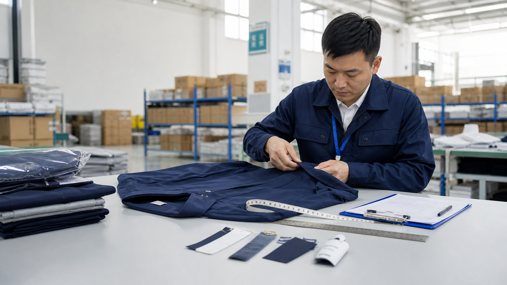 中国倉庫で行うアパレル商品の縫製とサイズ検品