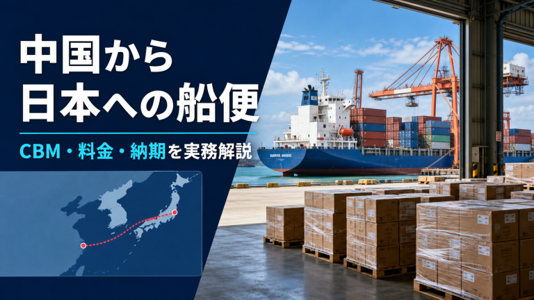中国から日本への船便｜CBM・料金・納期・向いている商品をわかりやすく解説